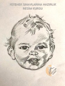Yetenek sınavlarına hazırlık resim kursu,portre çalışması